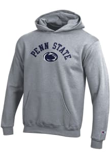 Champion Penn State Nittany Lions Youth Grey Arch Mascot Long Sleeve Hoodie