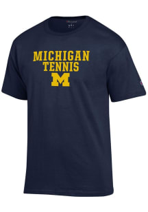 Champion Michigan Wolverines Blue TENNIS Short Sleeve T Shirt