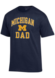 Champion Michigan Wolverines Blue ARCH LOGO DAD Short Sleeve T Shirt
