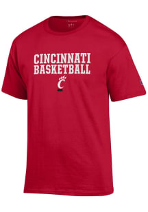 Champion Cincinnati Bearcats Red BASKETBALL Short Sleeve T Shirt