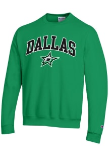 Champion Dallas Stars Mens Kelly Green Powerblend Long Sleeve Crew Sweatshirt