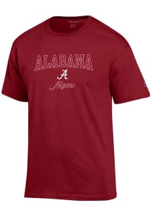 Champion Alabama Crimson Tide Womens Cardinal Mom Short Sleeve T-Shirt