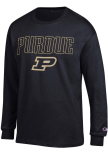 Champion Purdue Boilermakers Black Flat Name Mascot Long Sleeve T Shirt
