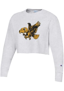 Champion Iowa Hawkeyes Womens Grey Reverse Weave Crew Sweatshirt