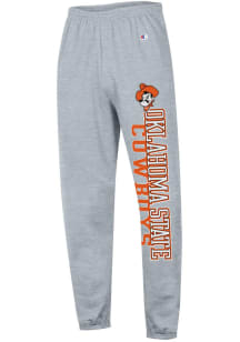 Champion Oklahoma State Cowboys Mens Grey Closed Bottom Sweatpants