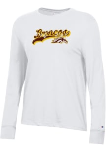 Champion Western Michigan Broncos Womens White Core LS Tee
