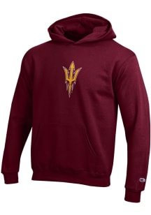 Champion Arizona State Sun Devils Youth Maroon Powerblend Graphic Long Sleeve Hoodie