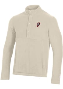 Champion Ohio State Buckeyes Mens White Explorer Snap Long Sleeve Qtr Zip Pullover