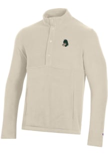 Champion Michigan State Spartans Mens White Explorer Snap Long Sleeve Qtr Zip Pullover