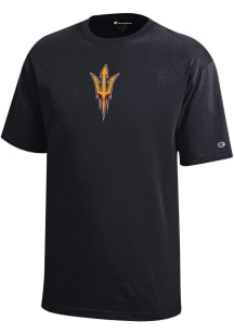 Champion Arizona State Sun Devils Youth Black Primary Short Sleeve T-Shirt