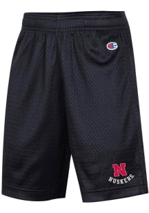 Champion Nebraska Cornhuskers Youth Black Primary Logo Shorts