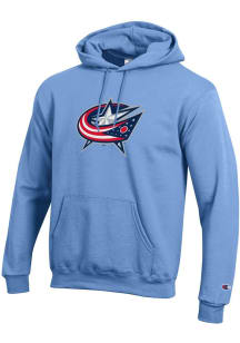 Champion Columbus Blue Jackets Mens Light Blue Primary Logo Long Sleeve Hoodie