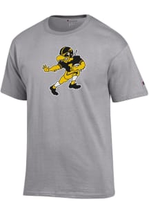 Champion Iowa Hawkeyes Grey Number One Football Short Sleeve T Shirt
