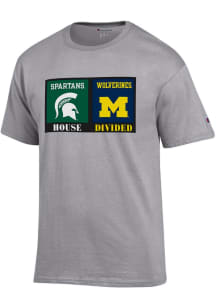 Champion Michigan State Spartans Grey House Divided Short Sleeve T Shirt