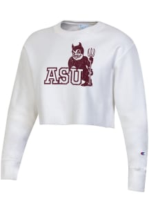 Champion Arizona State Sun Devils Womens White Reverse Weave Crew Sweatshirt