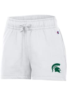 Champion Michigan State Spartans Womens White Powerblend Shorts