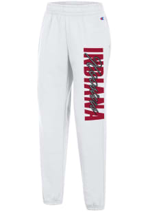 Champion Indiana Hoosiers Womens Powerblend White Sweatpants