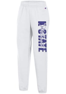 Champion K-State Wildcats Womens Powerblend White Sweatpants
