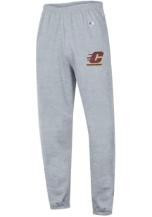 Champion Central Michigan Chippewas Mens Grey Powerblend Closed Botton Sweatpants