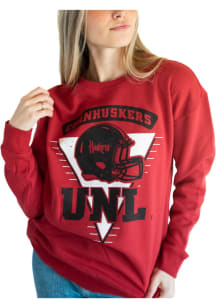 Gameday Social Nebraska Cornhuskers Womens Red Comfort Crew Sweatshirt
