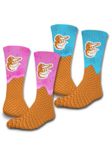 Baltimore Orioles ISlide Ice Cream Drip Mens Crew Socks