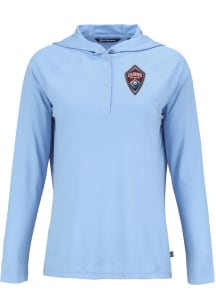 Cutter and Buck Colorado Rapids Womens Light Blue Coastline Eco Hooded Sweatshirt