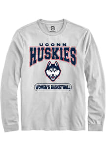 Summit Sportswear UConn Huskies White Women's Basketball Long Sleeve T Shirt
