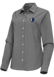 Antigua Dallas Mavericks Womens Alternate Porter Long Sleeve Black Dress Shirt