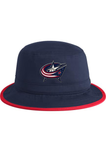 Adidas Columbus Blue Jackets Navy Blue Logo Mens Bucket Hat
