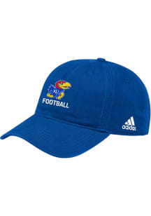 Adidas Kansas Jayhawks Football Washed Slouch Adjustable Hat - Blue