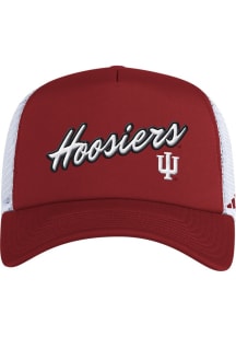 Adidas Indiana Hoosiers Foam Trucker Adjustable Hat - Red