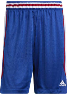Adidas Kansas Jayhawks Mens Blue Mesh Swingman Shorts