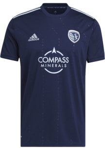 Sporting Kansas City Mens Adidas Replica Soccer 22/23 Away Jersey - Blue