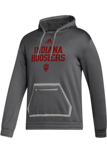 Adidas Indiana Hoosiers Mens Grey Team Issue Graphic Hood