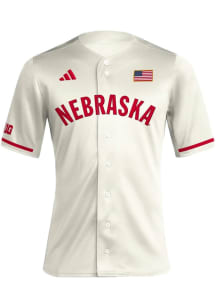 Adidas Nebraska Cornhuskers Mens White Reverse Retro Baseball Baseball Jersey