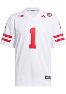 Adidas Nebraska Cornhuskers White Premier Football Football Jersey