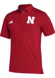 Adidas Nebraska Cornhuskers Mens Red 100 Year Short Sleeve Polo