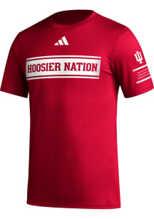 Adidas Indiana Hoosiers Red Locker Manifesto Short Sleeve T Shirt