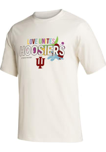Adidas Indiana Hoosiers White Rich Mnisi Pride Short Sleeve Fashion T Shirt