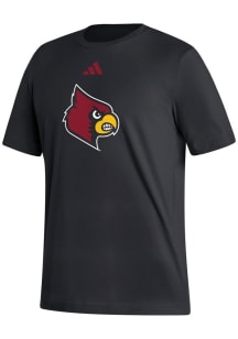 Adidas Louisville Cardinals Black Locker Short Sleeve T Shirt