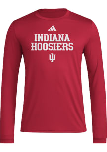 Adidas Indiana Hoosiers Crimson Locker Logo Long Sleeve T-Shirt