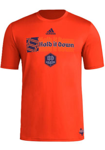 Adidas Houston Dynamo Orange Jersey Hook Short Sleeve T Shirt