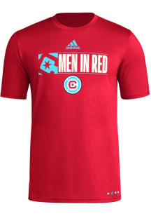 Adidas Chicago Fire Red Jersey Hook Short Sleeve T Shirt