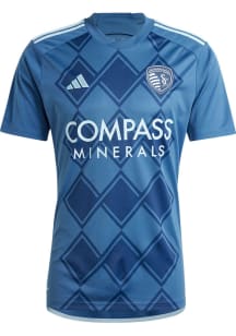 Sporting Kansas City Mens Adidas Replica Soccer Away Jersey - Navy Blue