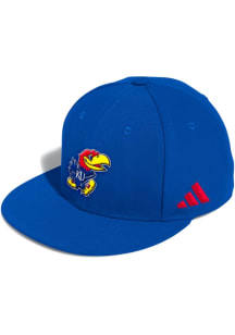 Adidas Kansas Jayhawks Mens Blue On Field Baseball Iconic Fitted Hat