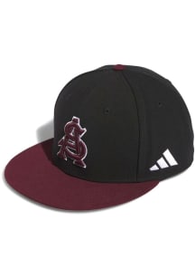Adidas Arizona State Sun Devils Mens Maroon Logo On Field Baseball Fitted Hat