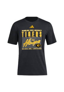 Adidas Grambling State Tigers Black Fresh Slogan Short Sleeve T Shirt