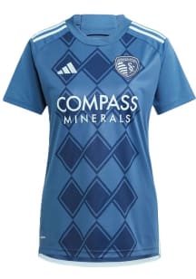 Adidas Sporting Kansas City Womens Navy Blue 24/25 Home Soccer Jersey