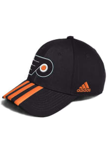 Adidas Philadelphia Flyers 3 Stripe Structured Adjustable Hat - Black