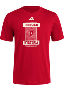 Adidas Indiana Hoosiers Red Fresh Basketball Hoosier Hysteria Short Sleeve T Shirt